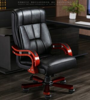 Boss chair business home office chair leather manager carefree rotation massage lifting solid wood computer chair 1