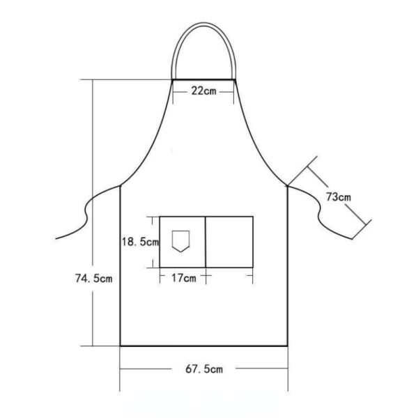 Coffee shop oil-proof and waterproof work apron home kitchen cooking apron with pocket apron can put mobile phone 6