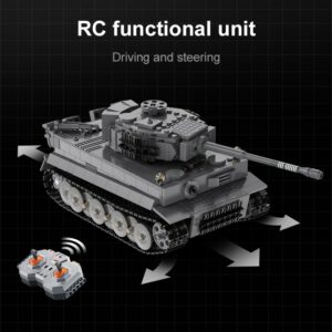 925pcs City Remote Control Ww2 Military Army Tiger Tank Building Blocks Weapon Bricks RC Vehicle Toys Gifts Children Boys 2