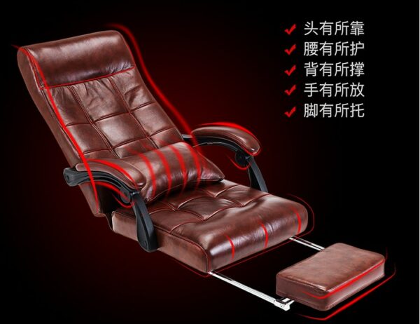 Computer chair back reclining, household rotary lifting chair, office chair, boss chair, Leather Massage 5