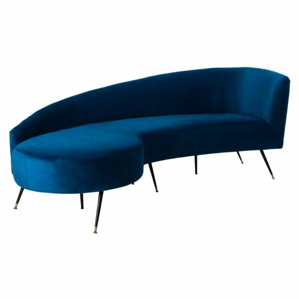 Modern Light Luxury Sofa Living Room Velvet Paris Sofa Stylish Soothing Sensual Navy Blue 86 "W x 40" D x 31 "H 6