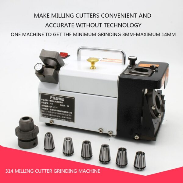 GD-314 Portable High-Precision Cemented Carbide Cutter 110V/220V/300W Drill Bit Grinding Sharpener Milling Cutter Grinder 6