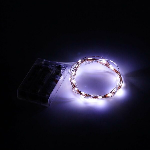 100 pcs/Lot 5M 50LEDs Super Bright 3AA Battery Operated Mini Micro LED Lights String For Wedding Party Event Decor 5