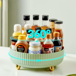 360 Degree Rotation Kitchen Seasoning Storage Rack Multifunctional Seasoning Soy Sauce Vinegar Storage Rack Seasoning Plate Hous 1