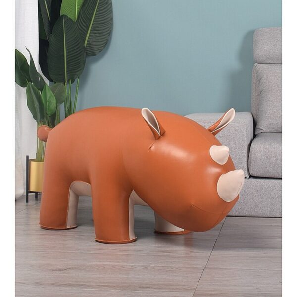 LARGE RHINOCEROS STOOL Microfiber Leather Surface A Special Furniture For Your Home Decoration Rhinoceros Stool 5