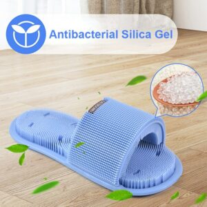 New magic foot washing slippers bathroom men's and women's bath anti-skid silicone slippers foot rubbing massage cleaning brush 2