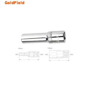 12.5mm 1/2" 12Pt deep socket hexagon Socket Set CRV Hand Tools Socket Hex Repairing Tool type AB 1