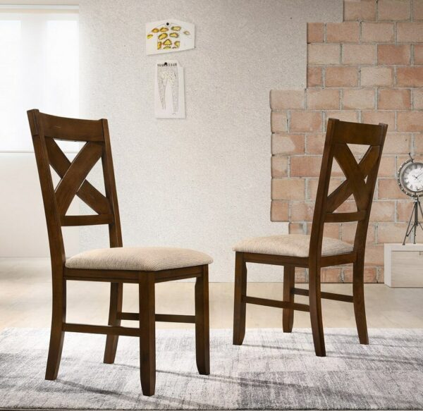 9-piece Solid Wood Dining Table Set with Butterfly Leaf Dining Chair Vintage Style Dining Furniture Set 6