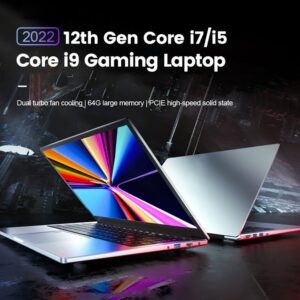 Newly Upgraded 12th Gen 15.6" Gaming/Business/Home Laptop, Intel i9 9880H i7-1255U i5-1240P HD Display, Thin Design, 4K Graphics 2