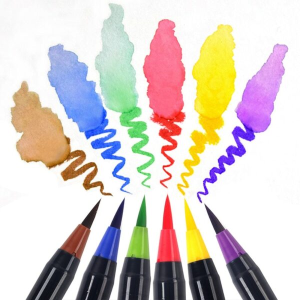 20 Color Watercolor Brush Painting Color Pencil Mark Pen For Painting Supplies Art Set Soft Pastel Brush Fine Liner Pens 4