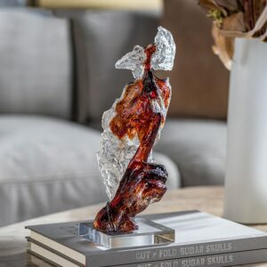 Luxtry Keep Quiet Abstract Figures Statue Decor Home Accessories Room Office Hotel Showpiece Transparent Resin Mask Ornament 1