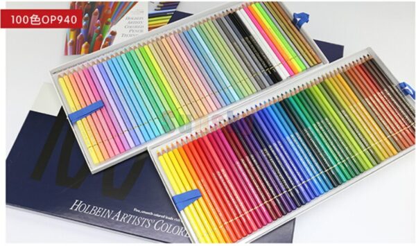 Japan Holbein 50/100/150 color oil pencils paper box Pencil Art Set Water soluble color set professional drawing art supplies 5