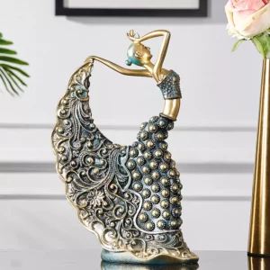 Nordic Decoration Home Office Decor Home Decor Ceramics Sculpture Model Dancer Figurines Peacock Abstract Art Ornament Statue 2