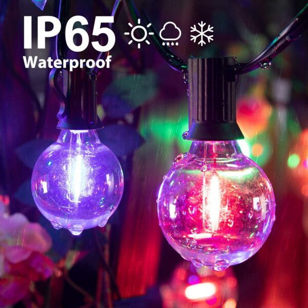 Solar Outdoor Lights G40 LED Colorful Garland String Light USB 25LED Garden Lamp Solar Power Christmas Decoration 5