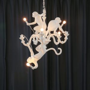 Italy White Monkey Chandeliers Atmosphere Lamp Living Room Home Decor Hanging lamps Designer Creative lighting Luminaire 2