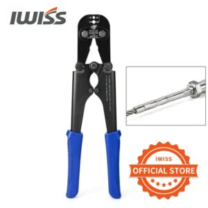 IWISS IWS-2316R Crimping plier Heavy Duty Cable Railing Deck Swage Tool 1/8to 3/16 inch Stainless Steel Wire Rope Tensioners 1