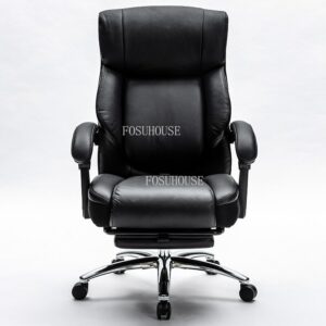 Boss Business Lifting Swivel Office Chairs Reclining Bedroom Dormitory Backrest Armchair Leather Hotel Front Desk Computer Chair 1