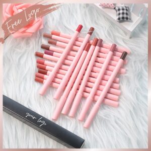 Lip Liner Pink Pencil Custom Logo 18 Colors Precise Long Lasting Matte Creamy Pigment Cruelty Free Makeup Pigment Nude Shades 1