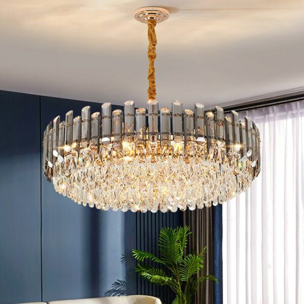 Luxury Crystal Chandeliers Modern Pendant Lights Bedroom Living Room Dining Room Hotel Home Decor E14 Bulbs Suspension Lamps 2