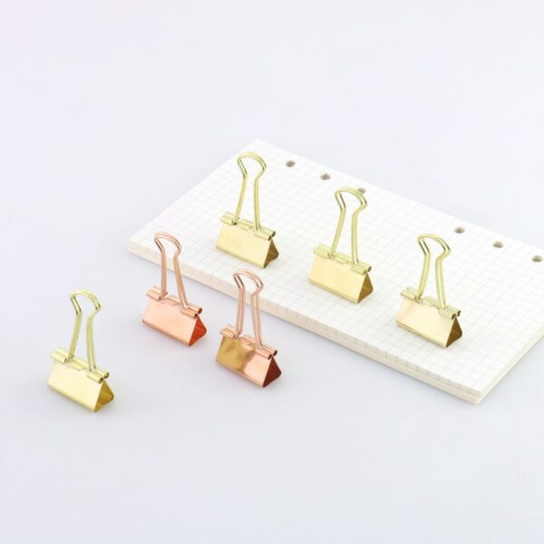 TUTU Rose Gold Fashion Paperclip binder Clips push pin Photo Clip Paper Clips Decorative Gift Stationary Office Supplies H0162 6