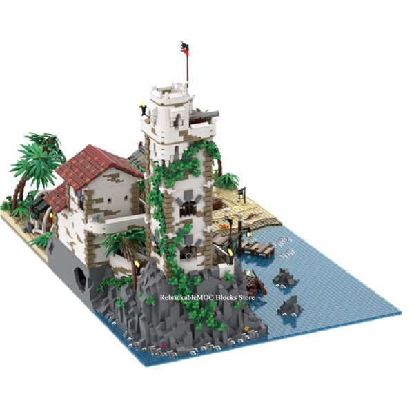 New 8047PCS MOC Pirate Series Modular Port Sauvage The Cursed Beach Blocks DIY children's Toys Gift Christmas building Blocks 3