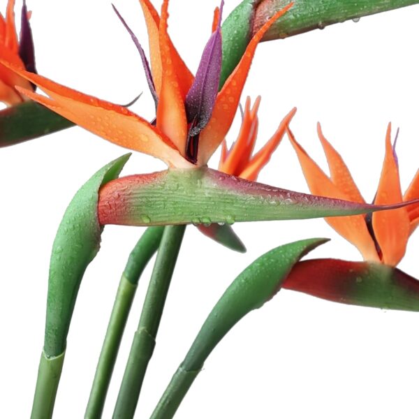 4P Large Bird of Paradise 43'' Artificial Tropical Flower Faux Heaven Bird Plant for Home Office Garden Decor Flower Arrangement 1