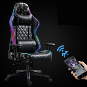 New Fashion Gaming Chair Camouflage PU Leather Computer Chair RGB  Gamer Chair High Quality Ergonomic Chair Boys Bedroom Chair 1