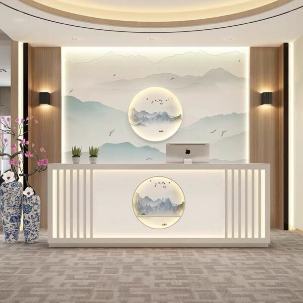 Modern minimalist clothing beauty salon health salon barber shop reception front desk Japanese restaurant restaurant bar cashier 6