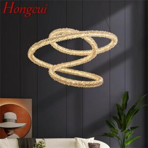 Hongcui Modern Creative Pendant Lamp LED Fixtures Gold Decorative Crystal Chandelier Lights For Home Living Dining Room 1