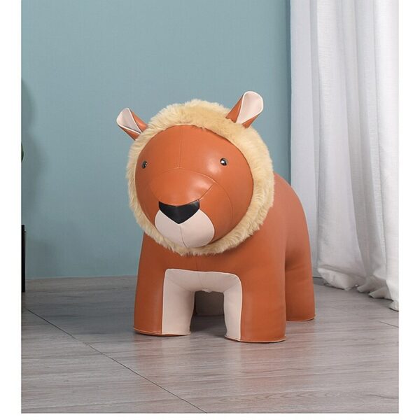 LARGE NEW LION STOOL Microfiber Leather Surface A Special Furniture For Your Home Decoration New Lion Stool 3