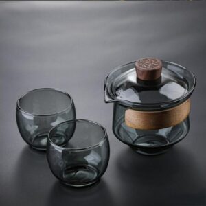 Japanese-style Glass Cover Bowl Heat-resistant Transparent Tea Bowl 2