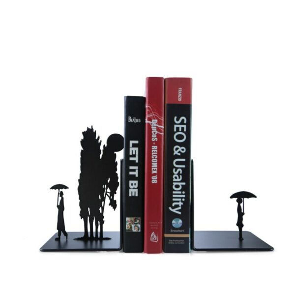 A pair Creative Metal Bookend Shelf Bookend Holder Office Supplies Home Decoration Book Stand 6