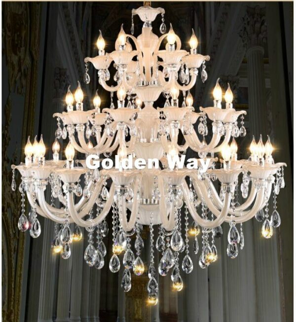 Free Shipping Modern Chandelier Living Room Hotel Double Layer Chandelier K9 Crystal Lights Luxury Chandelier Crystal Lighting 4