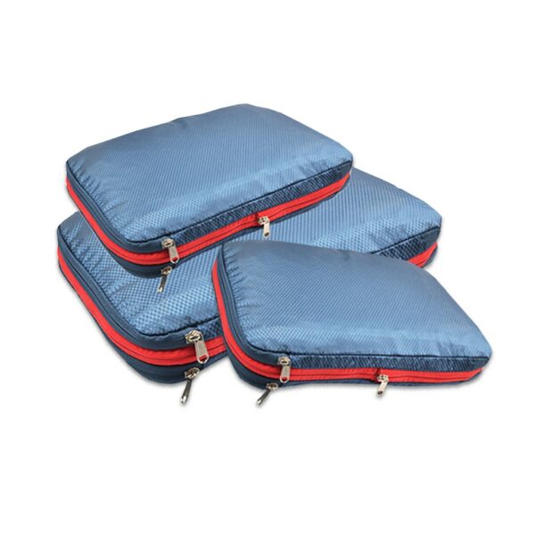 3PCS Fun Travel Storage Bags Packing Cubes Double Layer Portable Compression Pouch Large Capacity Luggage Suitcase Organizer 1