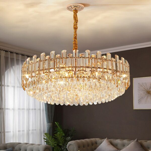 Luxury Crystal Chandeliers Modern Pendant Lights Bedroom Living Room Dining Room Hotel Home Decor E14 Bulbs Suspension Lamps 1