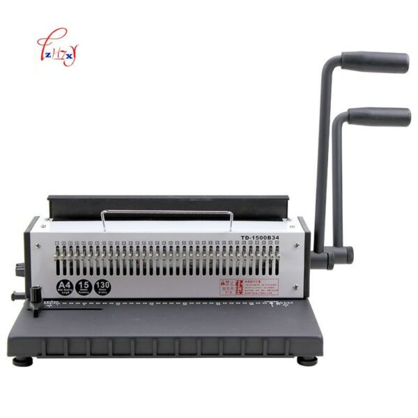 34Holes Manual Wire binding machine  Metal Spiral Wire Spool Binding Machine A4 Binder Puncher machine 1pc 6