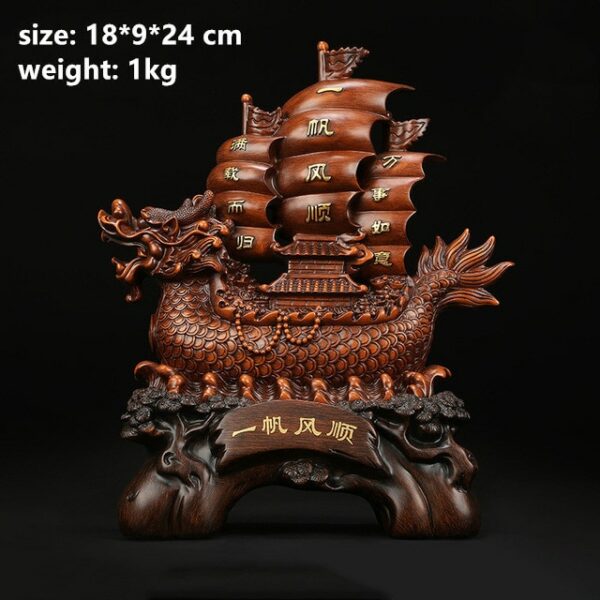 Smooth Sailing Sailboat Decoration Large Dragon Boat Housewarming Opening Gift Office Living Room Decoration 6