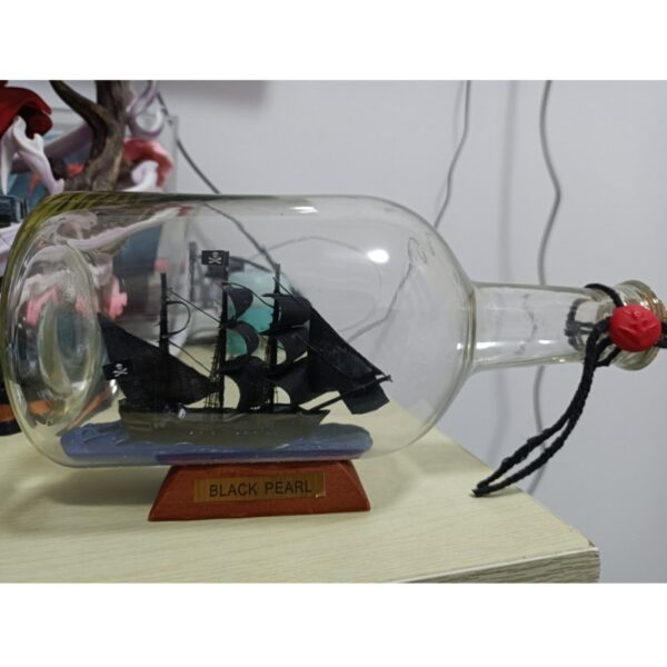 Black Pearl Pirates Of The Caribbean Boat Ship In The Bottle Boat In The Glass Drifting Bottle Creative Crafts Home Office Decor 6