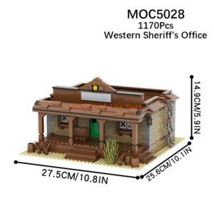 MOC5028 Military Series Western Police Office Prison Compatible Figures Building Blocks Educational Toys For Children Boys Gifts 2