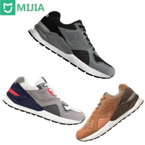 2022 Mijia shoes Retro Sneaker Vintage men Running Shoes Genuine Leather Suede Mesh Breathable for Xiaomi Men's sports shoes 1