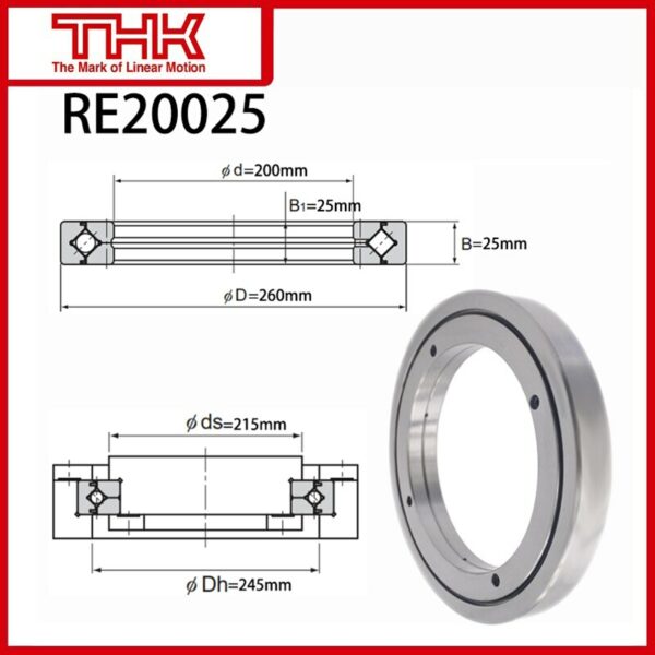 Original New THK Cross Roller Ring for Outer Ring Rotation RE 20025 RE20025 RE20025UU RE20025UUCC0 RE20025UUC0 2