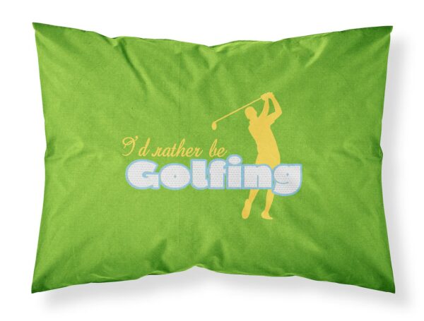 I'd rather be Golfing Man on Green Moisture wicking Fabric standard pillowcase