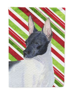 Carolines Treasures SS4549-FLAG-PARENT Rat Terrier Candy Cane Holiday Christmas