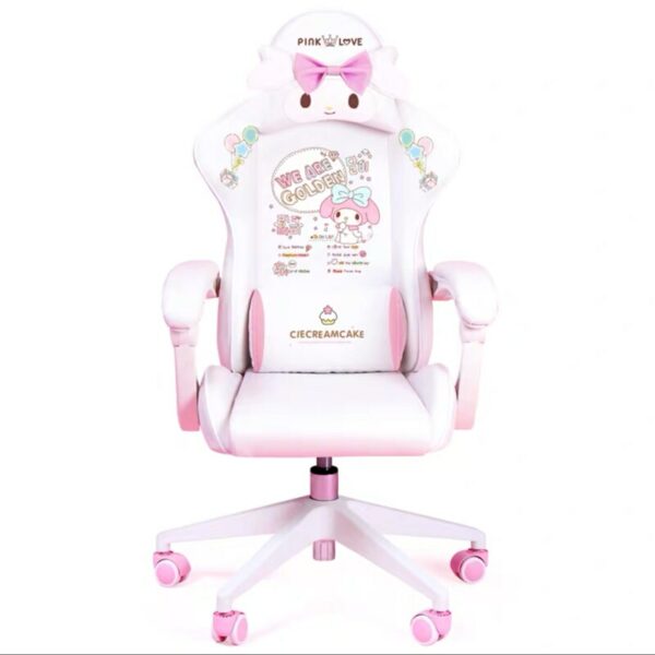 New high quality WCG gaming chair girls cute cartoon computer armchair office home swivel massage chair lifting adjustable chair 4