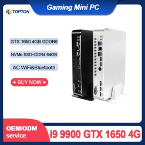 Gaming Mini PC GeForce GTX1650 4GB GDDR6 Intel Core i9-9900 i7-9700 i5-9400F Windows 10 Pro Desktop Computer NVMe Dual Band WiFi 1