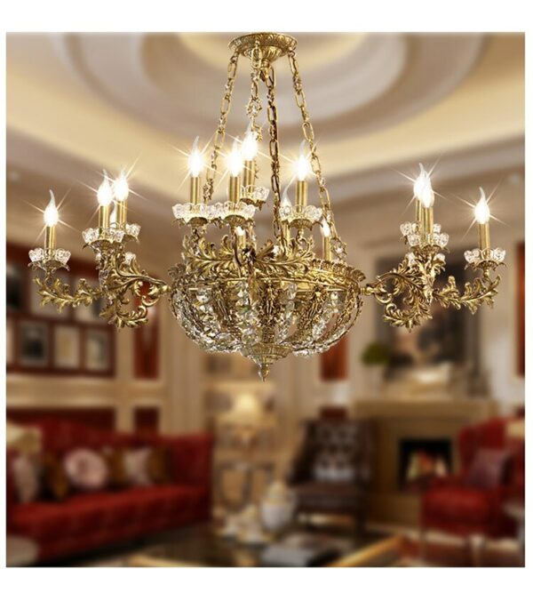 French style copper chandelier luxury creative bedroom living room dining room hotel villa high-end club chandelier 2