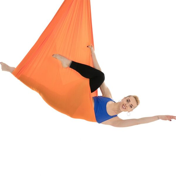 Aerial Yoga Hammock Elastic Nylon Yoga Training Belt Anti-Gravity Yoga Swing for Body Building Pilates Workout Fitness 4*2.8m 4