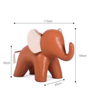 LARGE ELEPHANT STOOL Microfiber Leather Surface A Special Furniture For Your Home Decoration 2