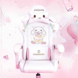 New products WCG gaming chair girls cute cartoon computer armchair office home swivel soft chair lifting adjustable chair 2