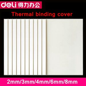 10PCS/LOT Deli 3864 thermal binding cover A4 Glue binding cover 2mm (9-15 pages) thermal binding machine cover 2